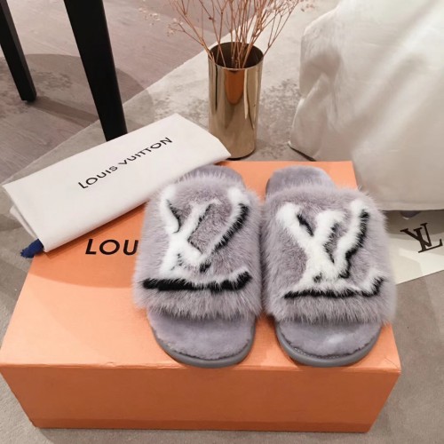 Louis Vuitton Fur Slippers LVFS3211